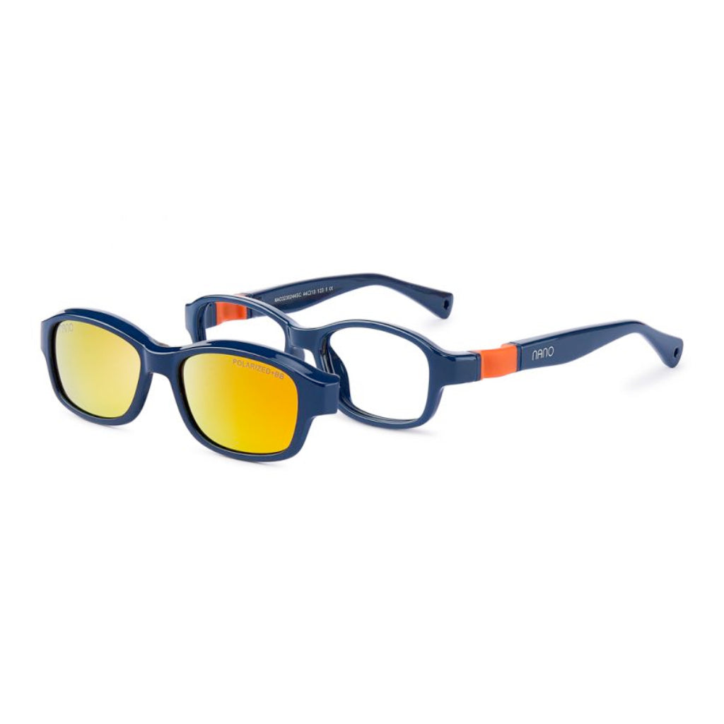Nano Solar Clip Twitch 3 Navy Orange angled view