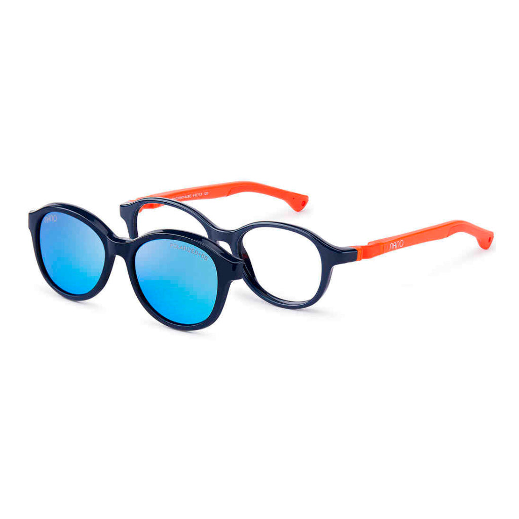 Nano Sprite 3.0 Solar Clip in Matte Navy Orange angled view