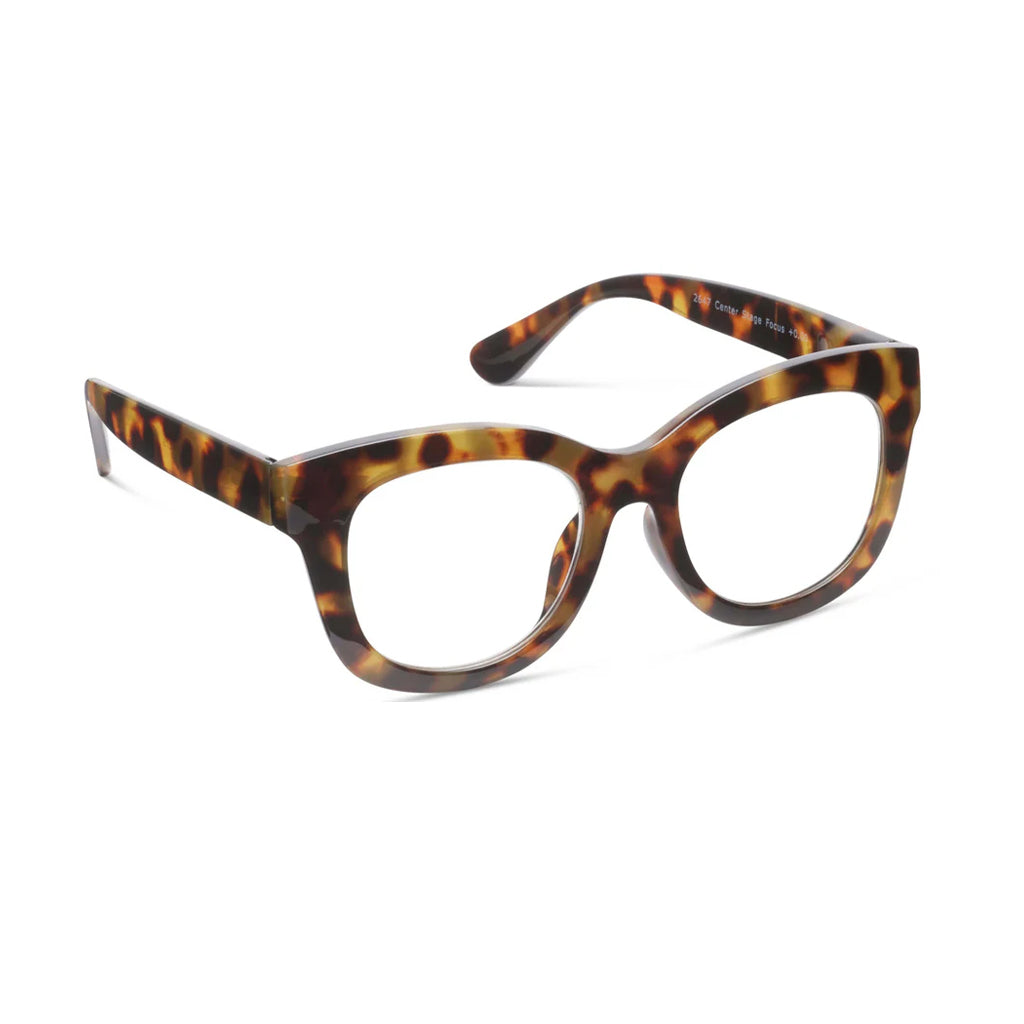 Peepers Readers Center Stage Frame in Tortoise angled view