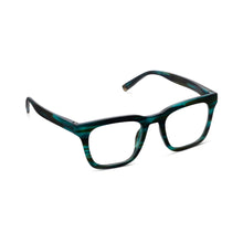 Load image into Gallery viewer, Peepers Readers Ramblin&#39; Man frame in Teal Horn angled view
