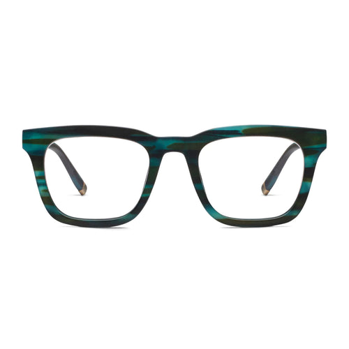 Peepers Readers Ramblin' Man frame in Teal Horn front view