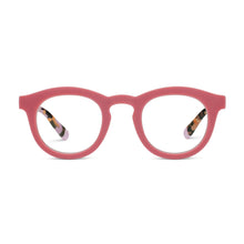 Load image into Gallery viewer, Peepers Readers Saffron frame in Strawberry/Pink Botanico front view
