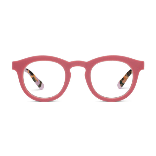 Peepers Readers Saffron frame in Strawberry/Pink Botanico front view