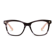 Load image into Gallery viewer, Peepers Readers Sinclair frame in Charcoal Horn/Blush front view
