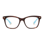 Peepers Readers Sinclair frame in Leopard Tortoise/Blue front view