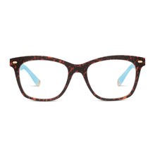 Load image into Gallery viewer, Peepers Readers Sinclair frame in Leopard Tortoise/Blue front view
