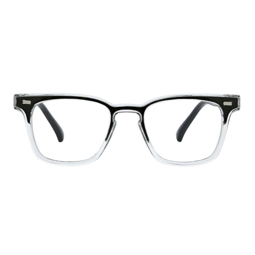 Peepers Readers Strut frame in Black/Clear front view
