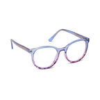 Peepers Readers That's A Wrap frame in Blue angled view