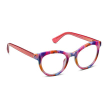 Load image into Gallery viewer, Peepers Readers Tribeca frame in Ikat Red angled view
