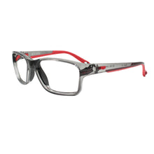 Load image into Gallery viewer, Rec Specs Active Z8-Y40 in Crystal Grey/Red angled view
