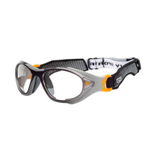 Load image into Gallery viewer, Rec Specs Helmet Spex XL in Gunmetal Orange angled view
