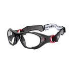 Rec Specs Helmet Spex XL in Matte Black Crimson angled view