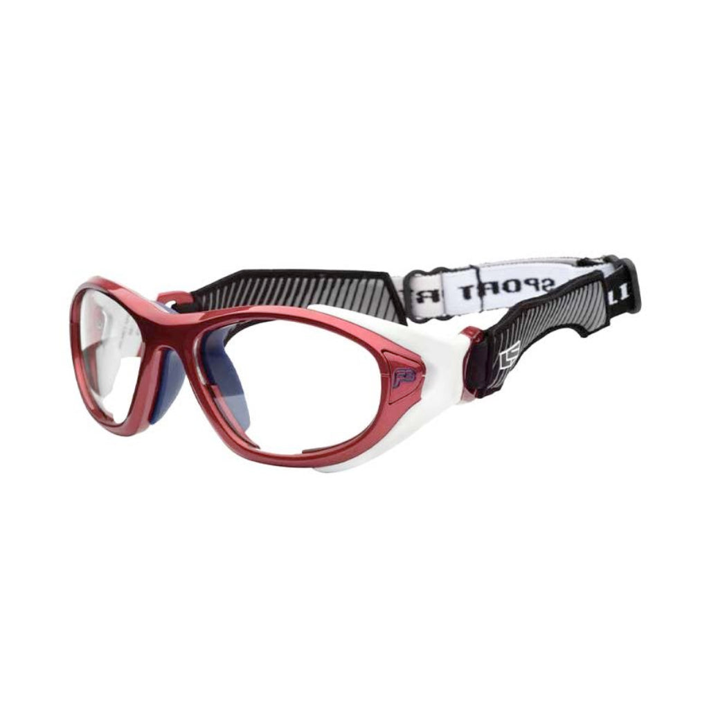 Rec Specs Helmet Spex XL in Shiny Crimson White angled view