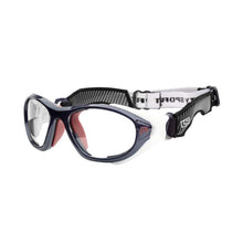 Load image into Gallery viewer, Rec Specs Helmet Spex XL in Shiny Navy White angled view
