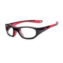 Load image into Gallery viewer, Liberty Sport Rec Specs Impact RS-40 frame in Shiny Black/Red angled view
