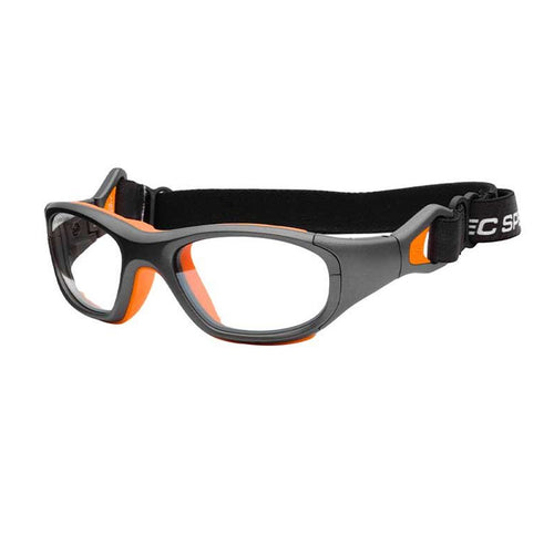 Liberty Sport Rec Specs Impact RS-41 goggle in Gunmetal/Orange angled view