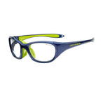 Liberty Sport Rec Specs Impact RS-50 in Shiny Navy/Green angled view