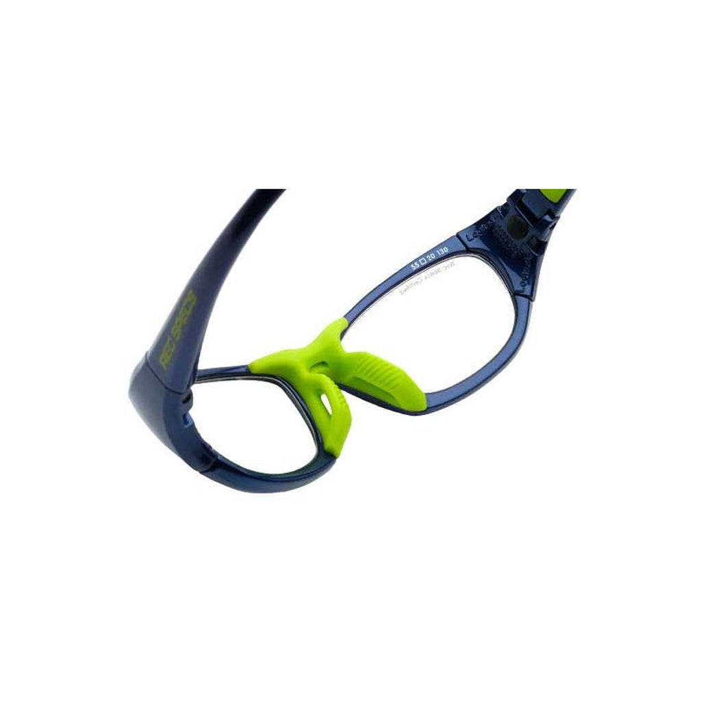 Liberty Sport Rec Specs Impact RS-50 in Shiny Navy/Green inside view