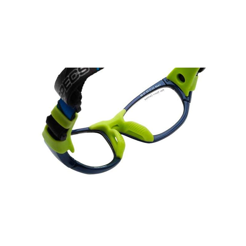 Liberty Sport Rec Specs Impact RS-51 in Shiny Navy/Green inside view