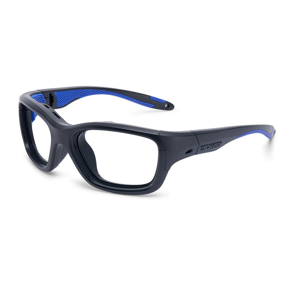 Versport Ares Matte Black Blue frame angled view
