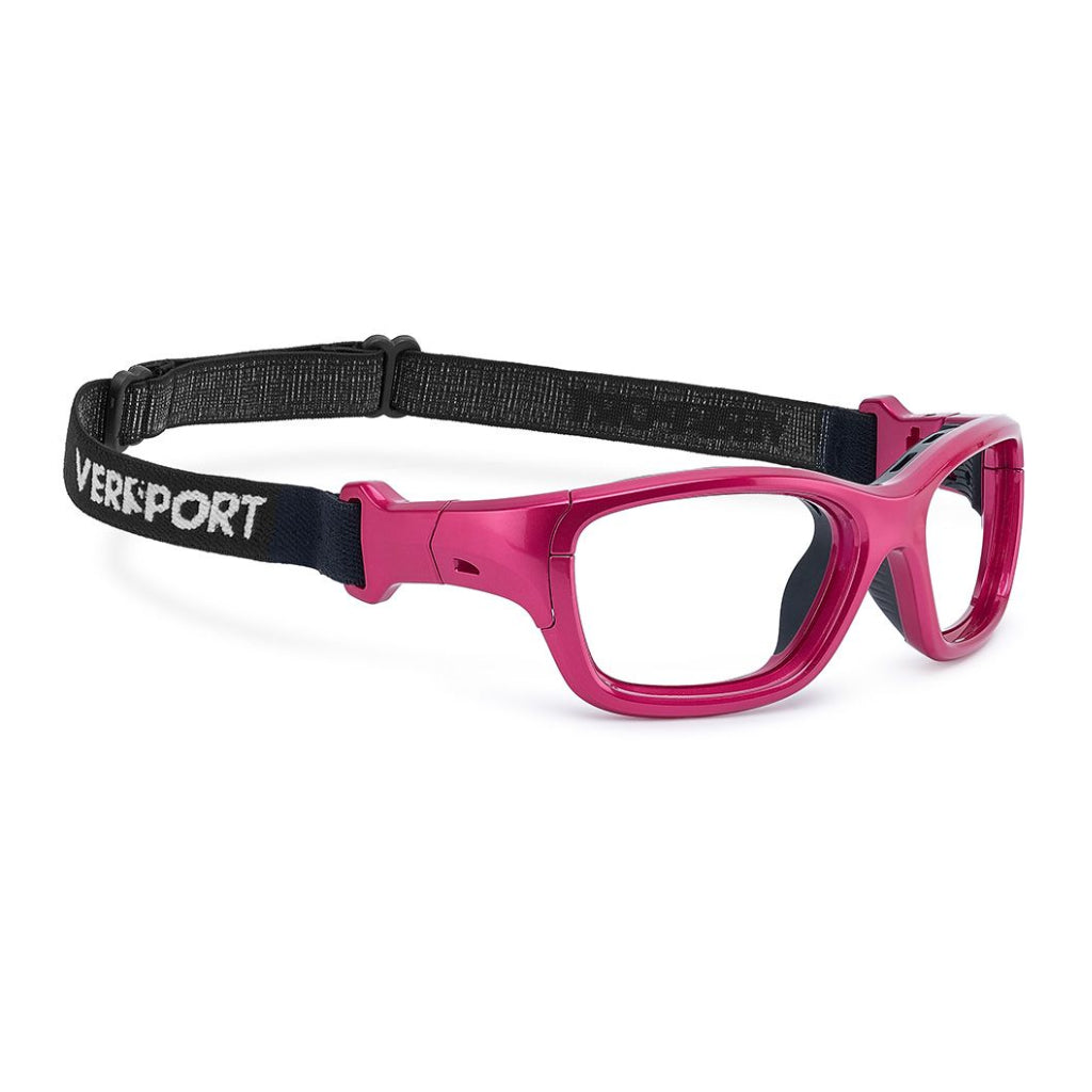 Versport Ares Pearl Raspberry Black frame with strap angled view