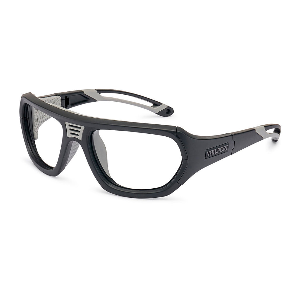 Versport Troy Matte Black Grey frame angled view