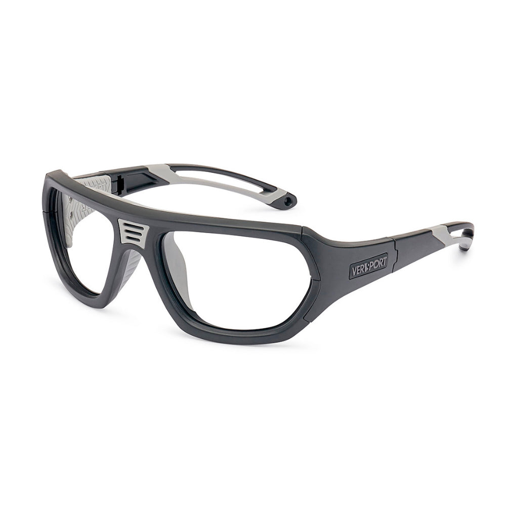 Versport Troy frame in Matte Black Grey angled view