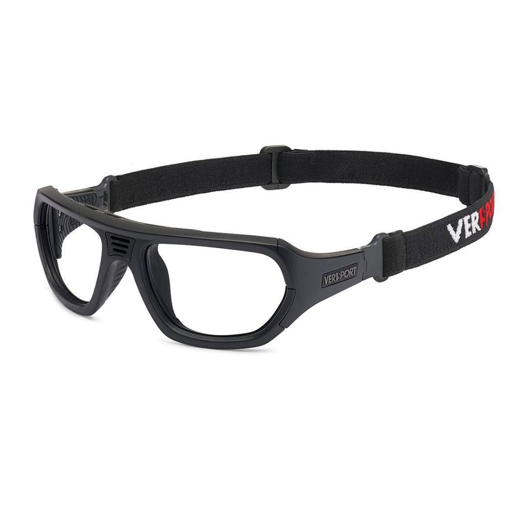 Versport Troy Matte Black frame with strap angled view