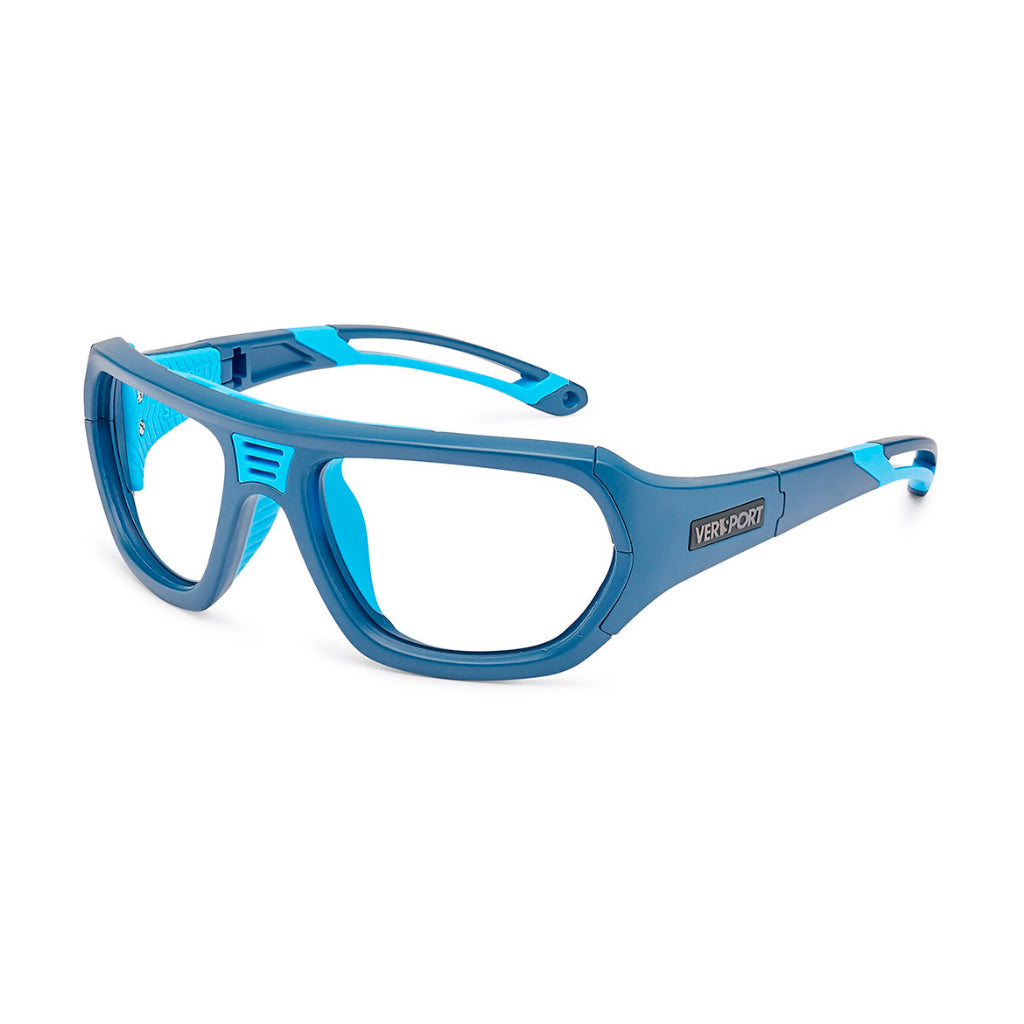 Versport Troy frame in Matte Blue Cyan angled view