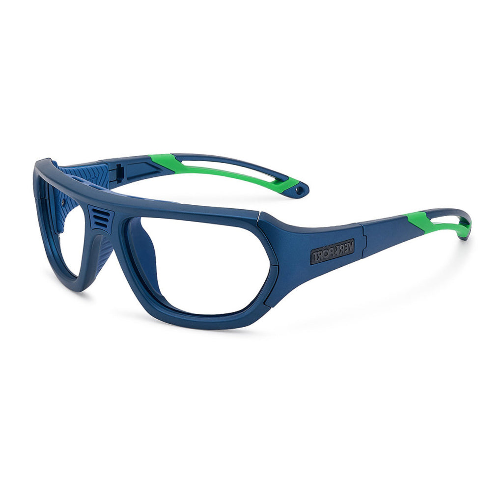Versport Troy Matte Pearl Navy Green frame angled view
