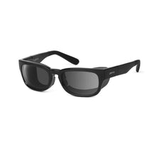 Load image into Gallery viewer, Ziena Kai in Glossy Black Frame with Black Eyecup and Polarized Grey Lens front view
