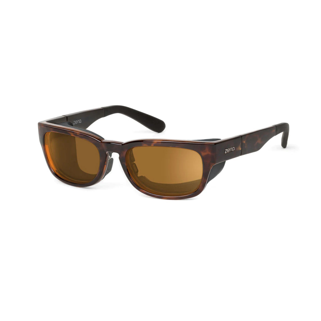 Ziena Kai in Tortoise Frame with Black Eyecup and Copper Lens front view
