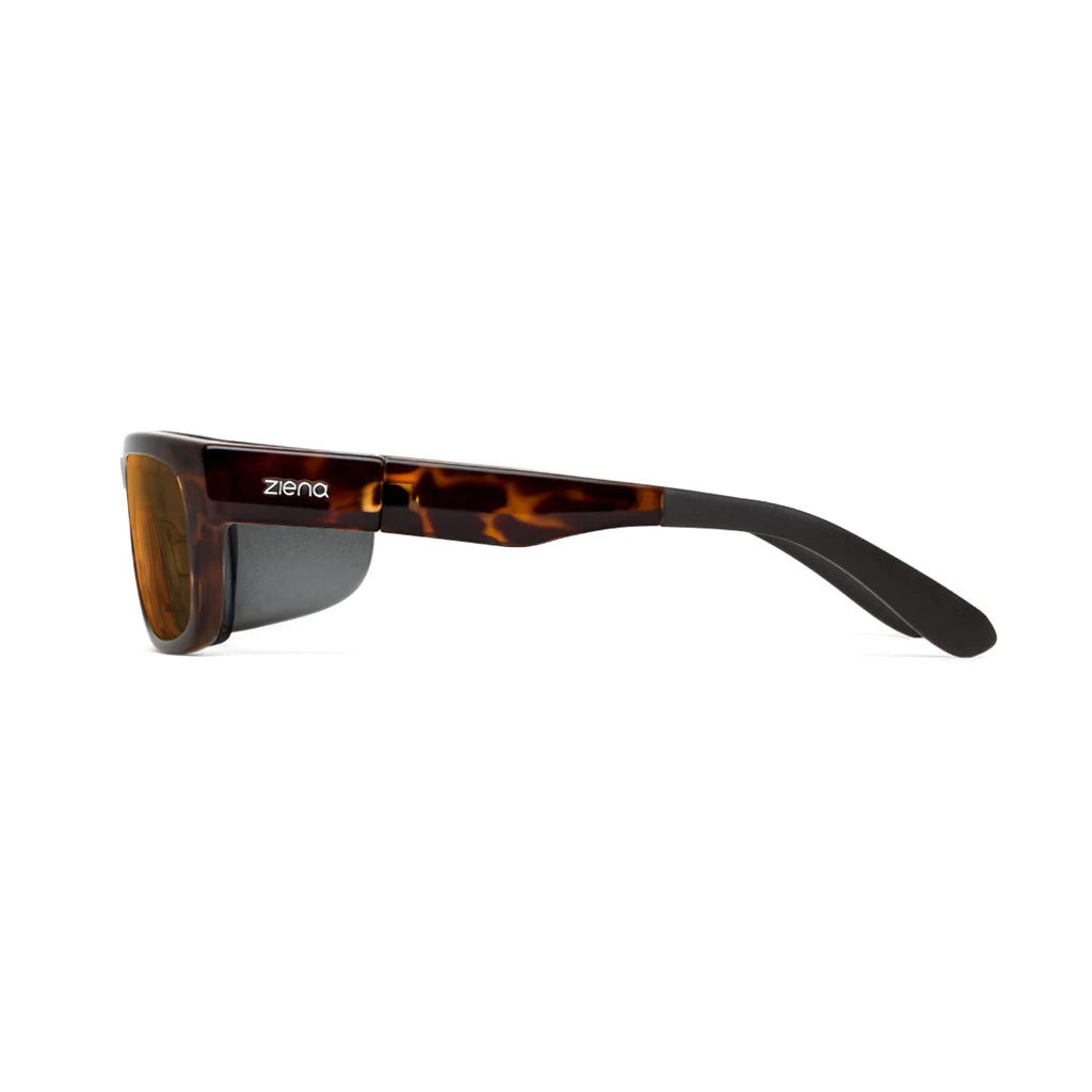 Ziena Kai in Tortoise Frame with Black Eyecup and Copper Lens side view