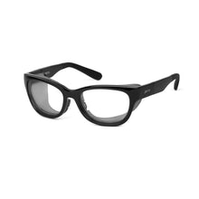 Load image into Gallery viewer, Ziena Marina in Glossy Black Frame with Black Eyecup and Clear Lens front view

