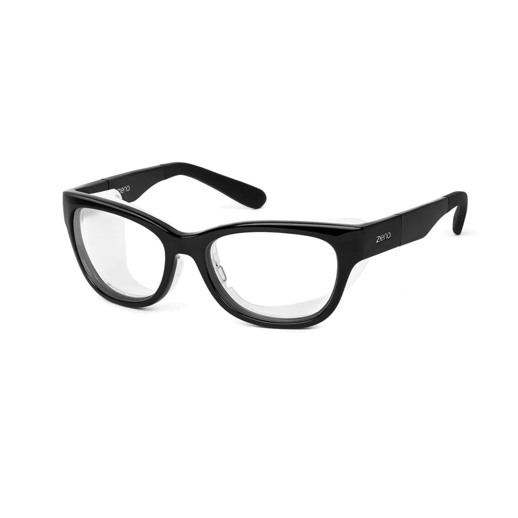 Ziena Marina in Glossy Black Frame with Frost Eyecup and Clear Lens front view