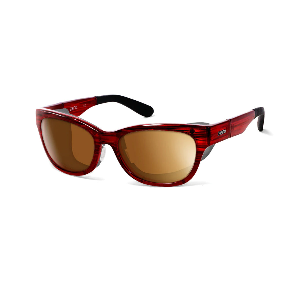 Ziena Marina in Merlot Frame with Black Eyecup and Copper Lens front view