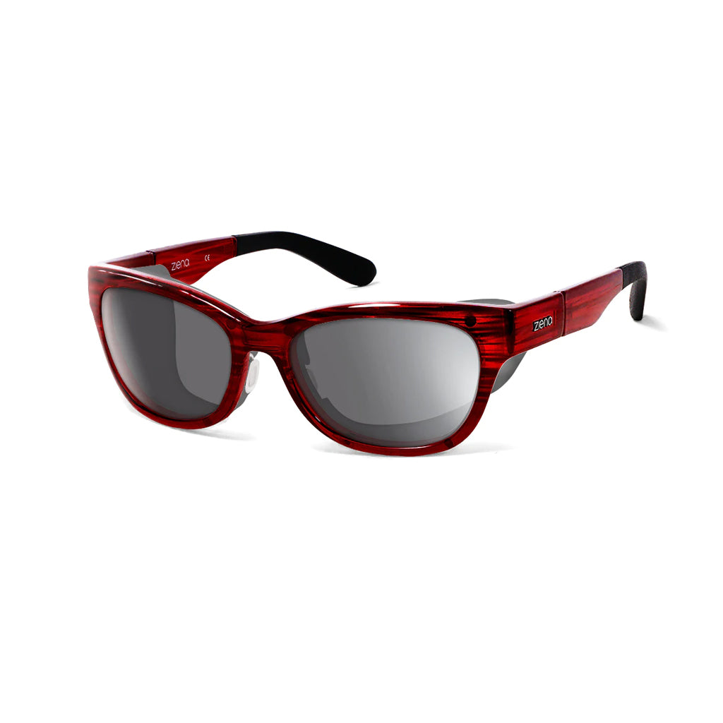 Ziena Marina in Merlot Frame with Black Eyecup and Polarized Grey Lens front view