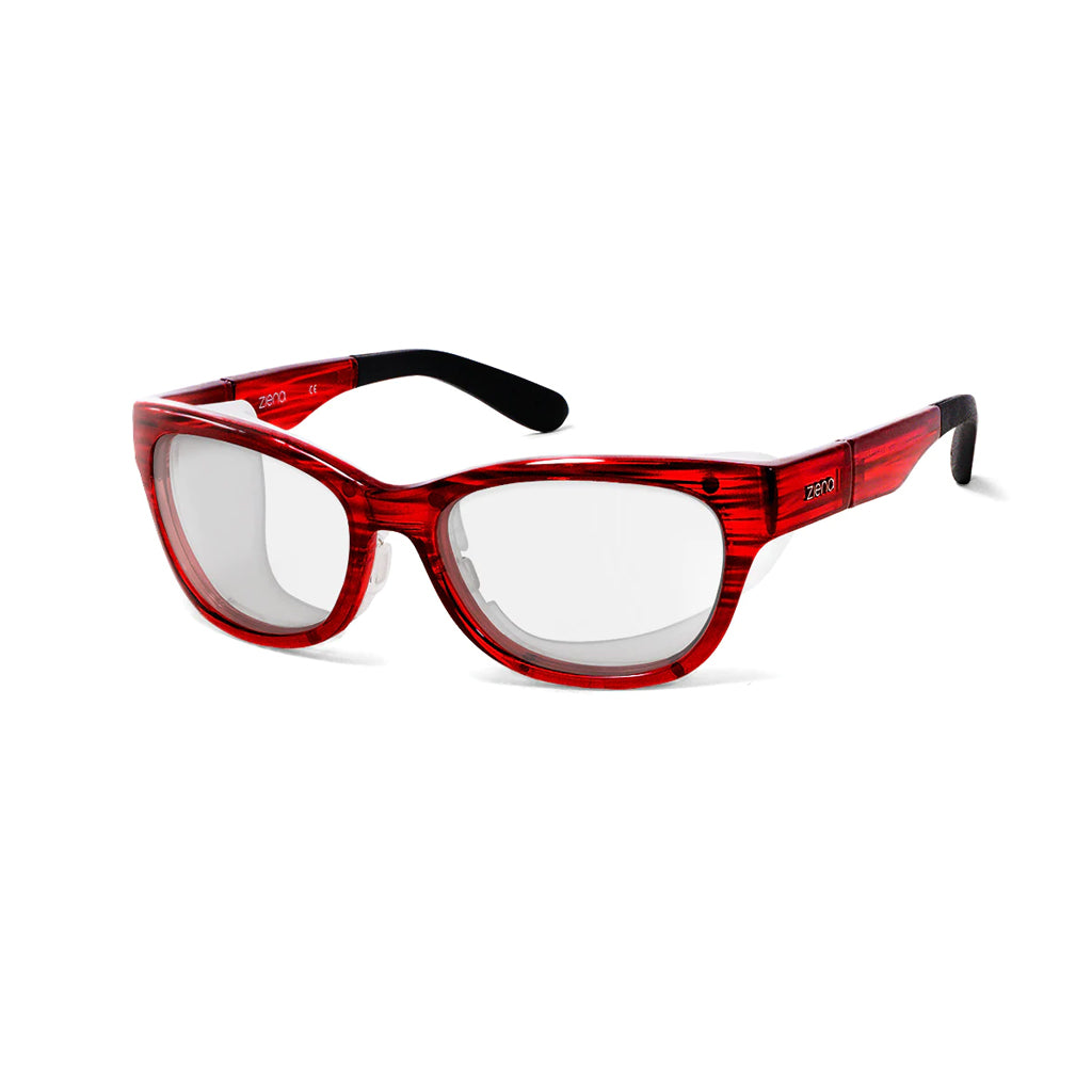 Ziena Marina in Merlot Frame with Frost Eyecup and Clear Lens front view