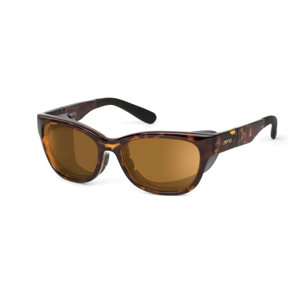 Ziena Marina in Tortoise Frame with Black Eyecup and Copper Lens front view