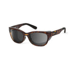 Ziena Marina in Tortoise Frame with Black Eyecup and Polarized Grey Lens front view