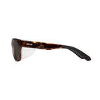 Ziena Marina in Tortoise Frame with Frost Eyecup and Polarized Grey Lens side view