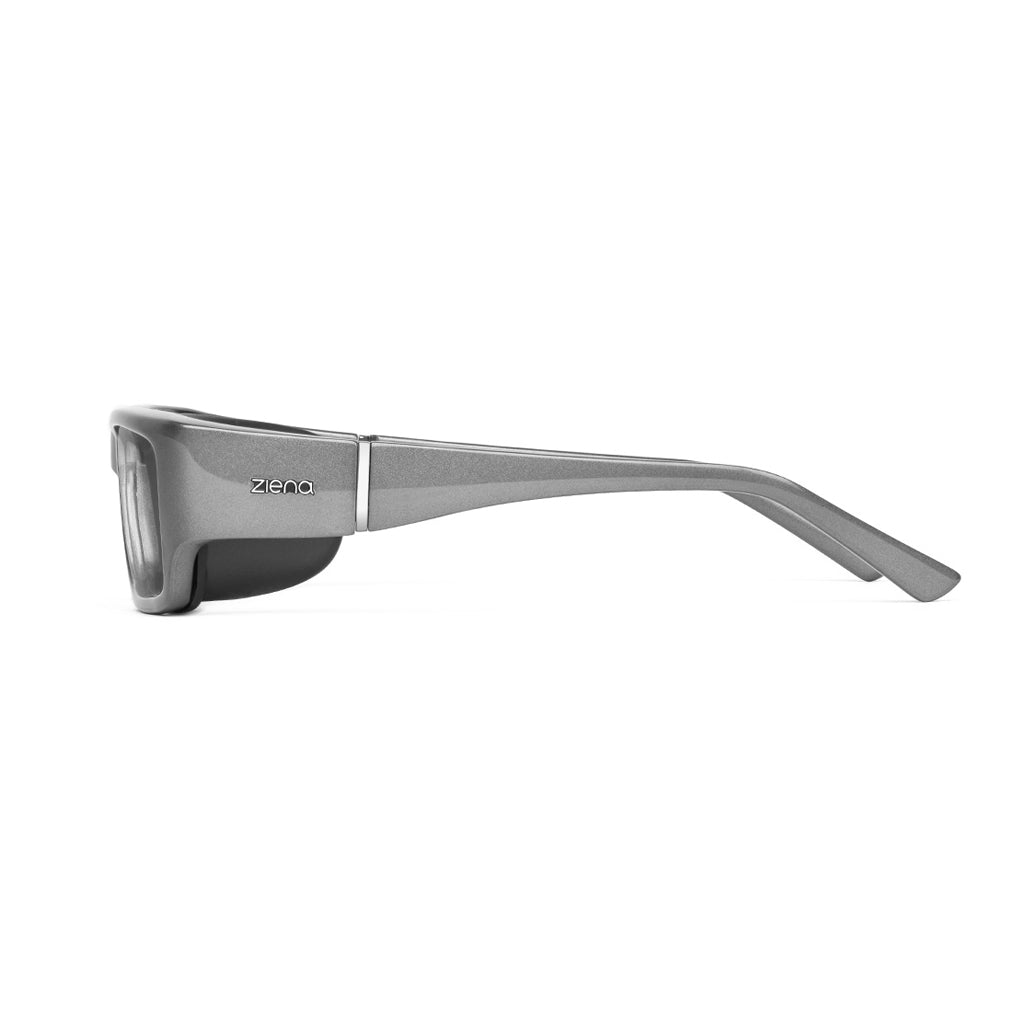 Ziena Nereus in Titan Frame with Black Eyecup and Clear Lens side view