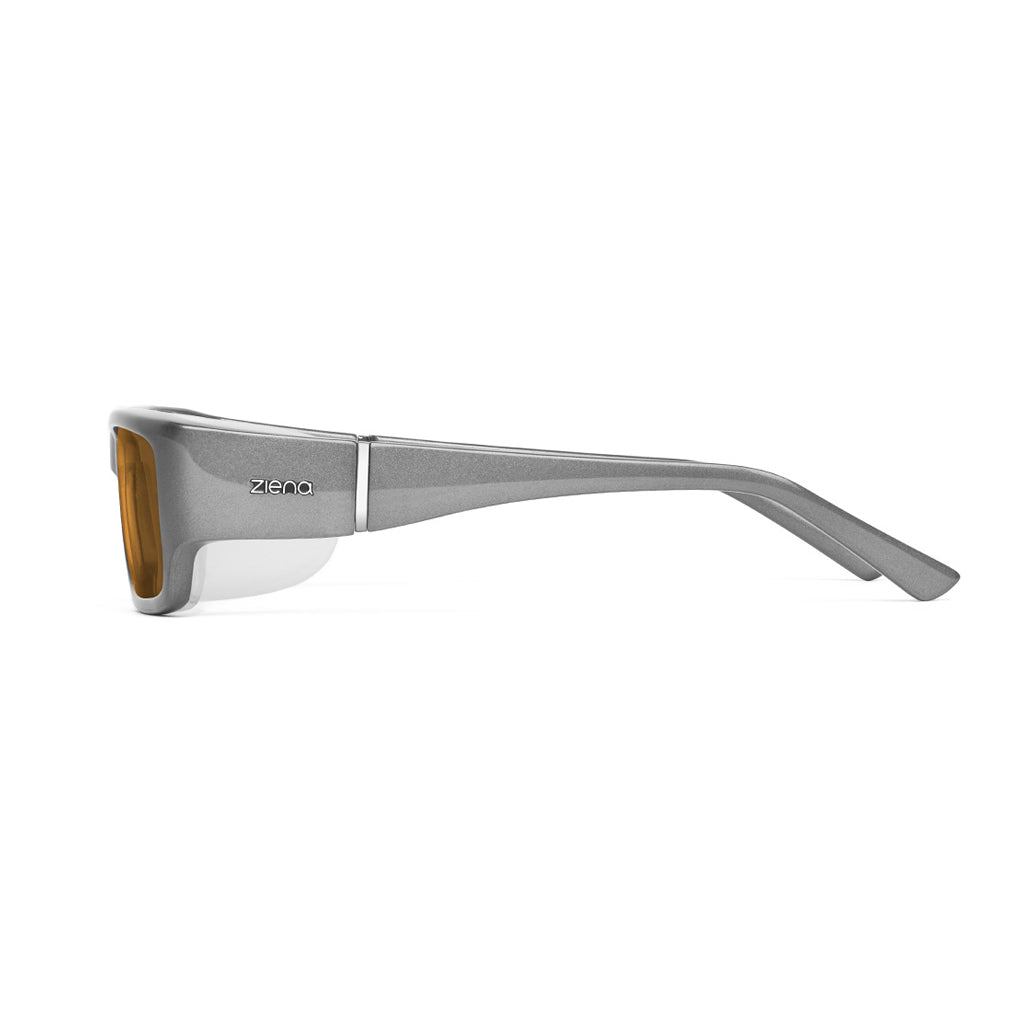 Ziena Nereus in Titan Frame with Frost Eyecup and Copper Lens side view