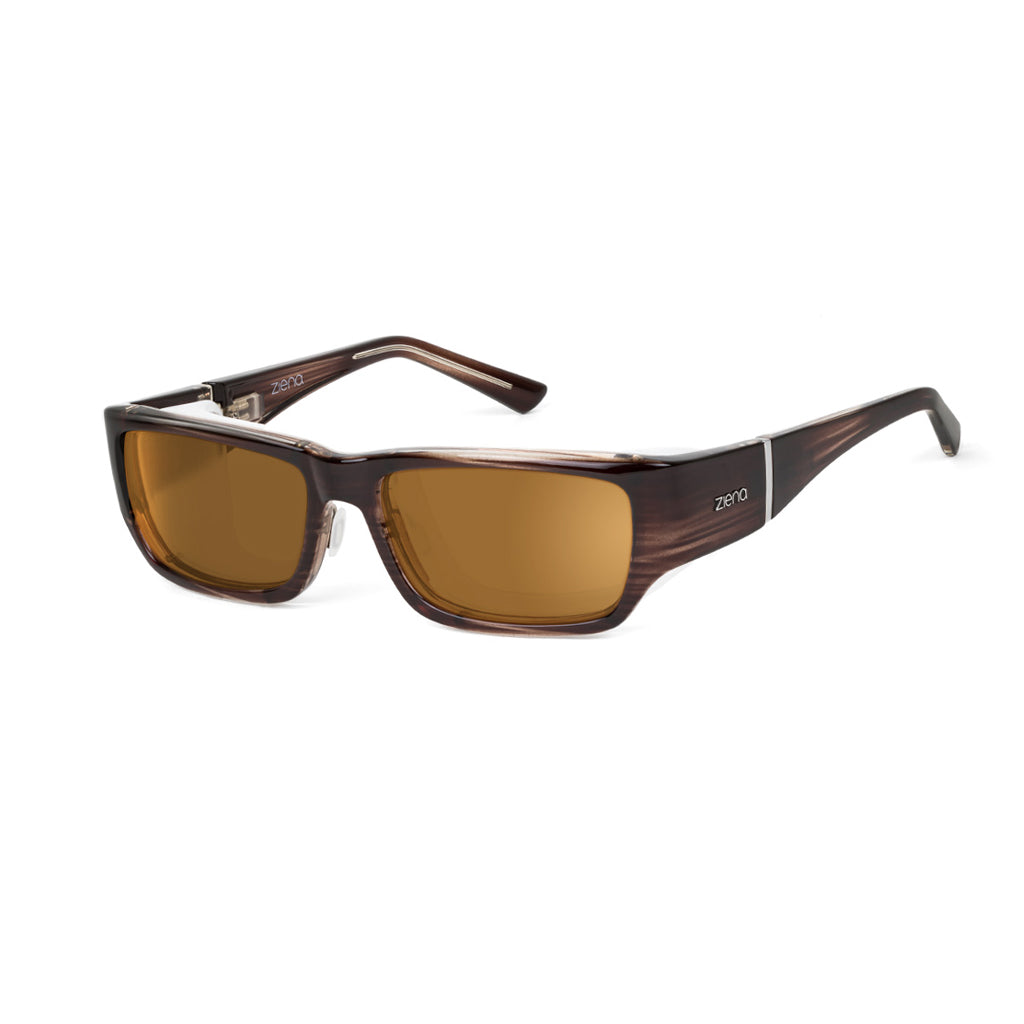 Ziena Nereus in Veneer Frame with Frost Eyecup and Copper Lens profile view