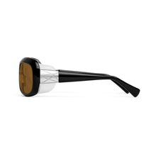 Load image into Gallery viewer, Ziena Oasis in Glossy Black Frame with Frost Eyecup and Copper Lens side view
