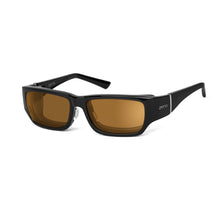 Load image into Gallery viewer, Ziena Seacrest in Glossy Black Frame with Black Eyecup and Copper Lens profile view
