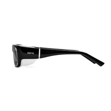Load image into Gallery viewer, Ziena Seacrest in Glossy Black Frame with Frost Eyecup and Clear Lens side view
