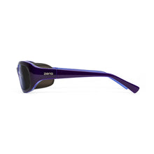 Load image into Gallery viewer, Ziena Verona in Lilac Frame with Black Eyecup and Grey Lens side view
