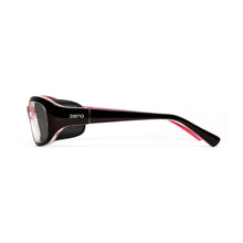Load image into Gallery viewer, Ziena Verona in Rose Frame with Black Eyecup and Clear Lens side view
