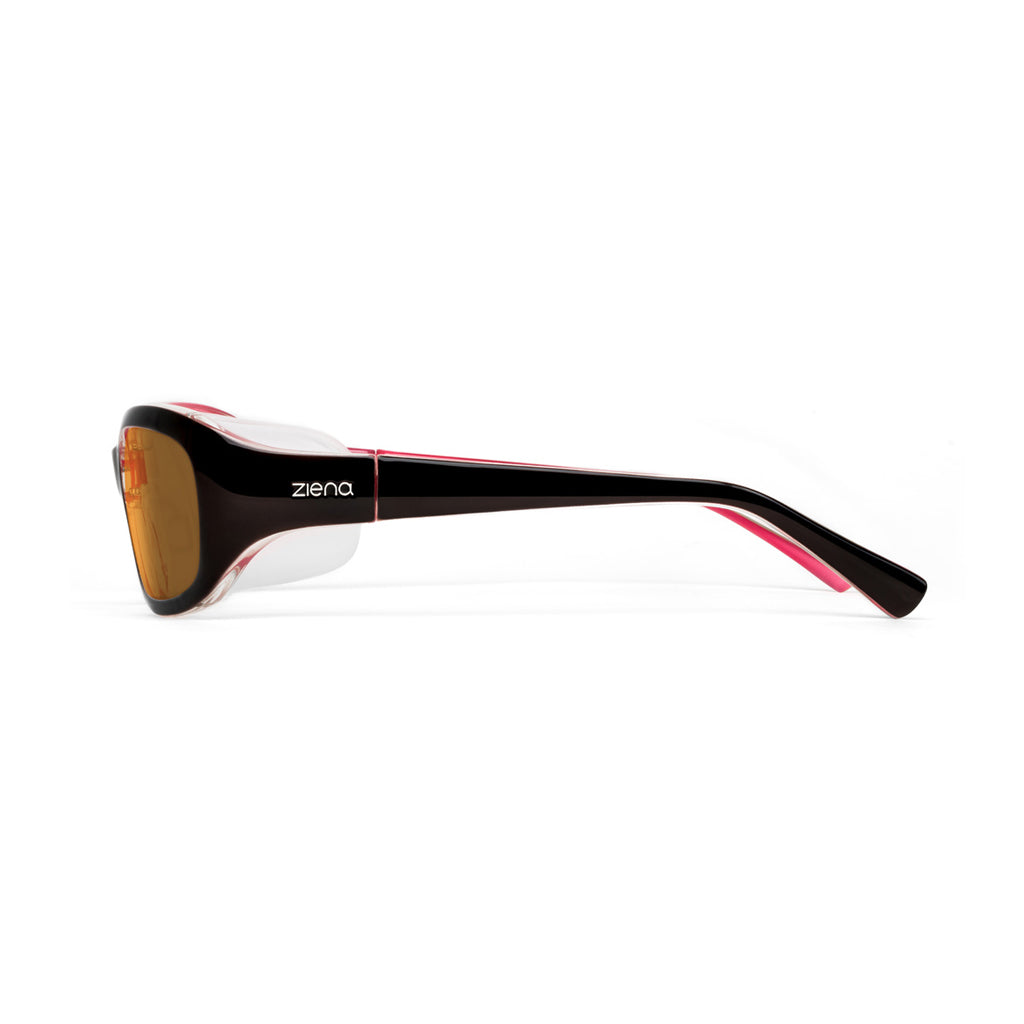 Ziena Verona in Rose Frame with Frost Eyecup and Copper Lens side view